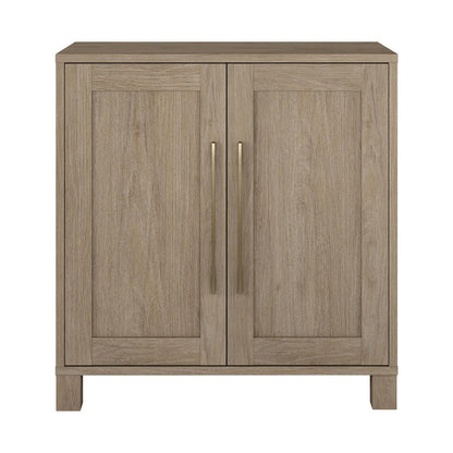 Chabot 28" Wide Rectangular Accent Cabinet in Antiqued Gray Oak