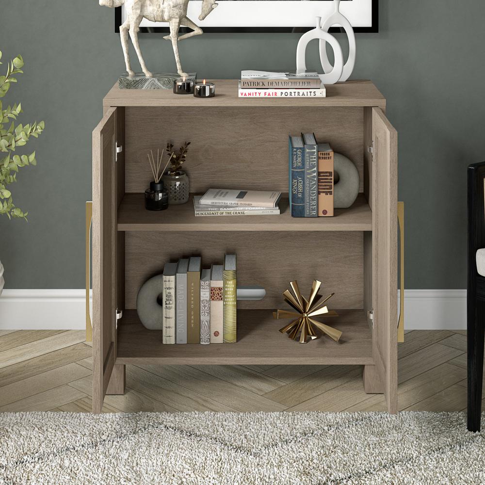 Chabot 28" Wide Rectangular Accent Cabinet in Antiqued Gray Oak