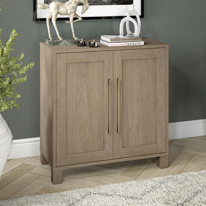 Chabot 28" Wide Rectangular Accent Cabinet in Antiqued Gray Oak
