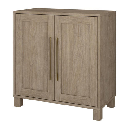 Chabot 28" Wide Rectangular Accent Cabinet in Antiqued Gray Oak