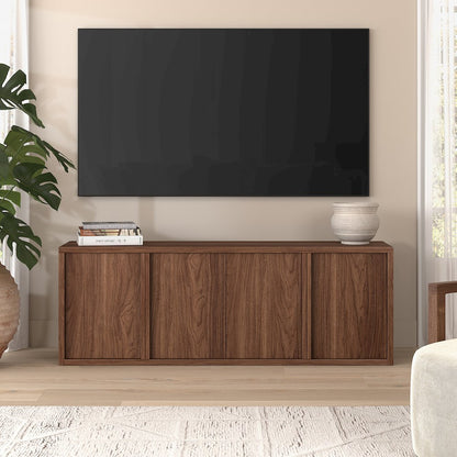 Savin Rectangular TV Stand for TV's up to 75" in Satin Walnut