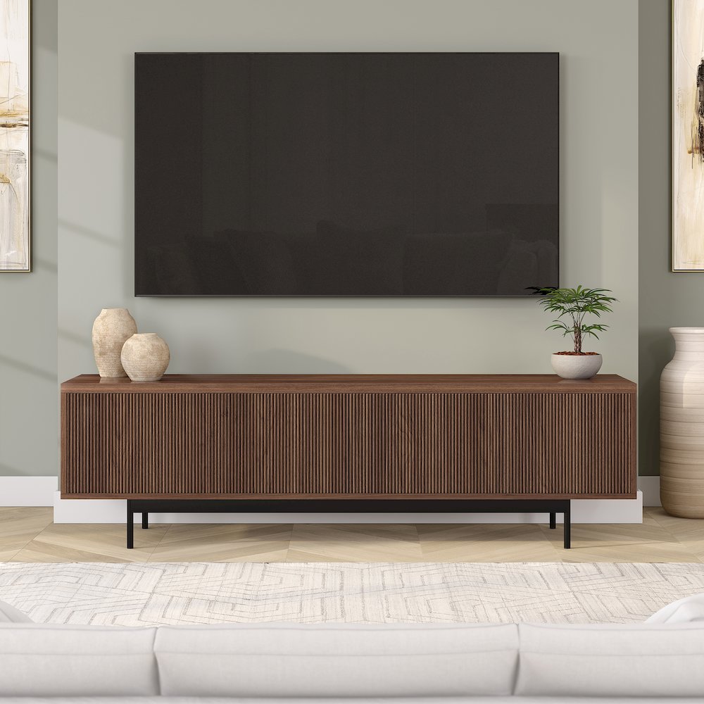 Whitman Rectangular TV Stand for TV's up to 75" in Satin Walnut