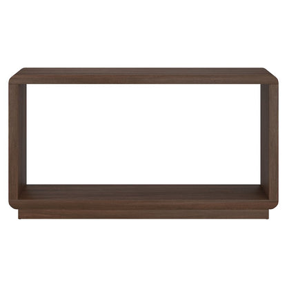 Henn&Hart 55" Modern Rectangular Console Table with Plinth Base and Open