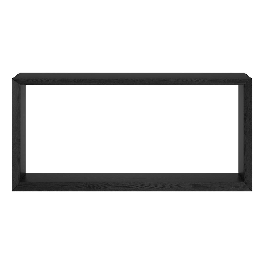 Osmond 64" Wide Rectangular Console Table in Black Grain