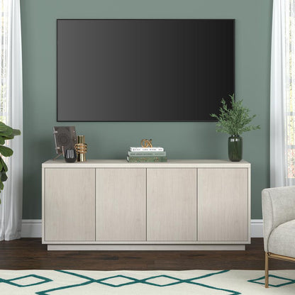 Hanson Rectangular TV Stand for TV's up to 65" in Alder White