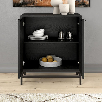 Montello 28" Wide Rectangular Accent Cabinet in Black Grain