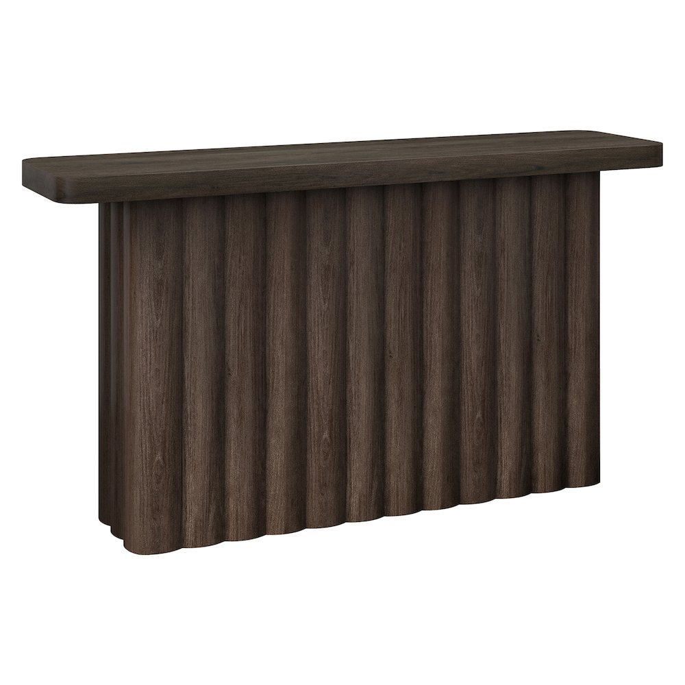 Henn&Hart 55'' Fluted Modern Rectangular Console Table, Ribbed Entryway Table