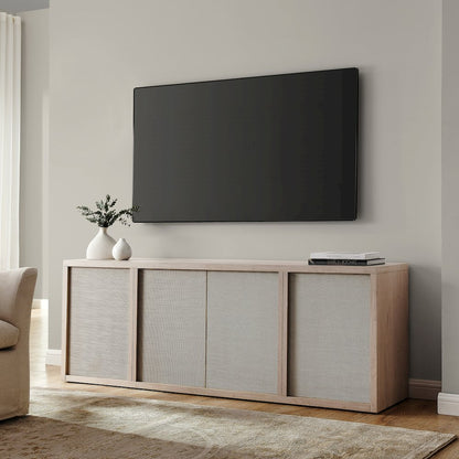 Kai Rectangular TV Stand for TV's up to 75" in Alder White