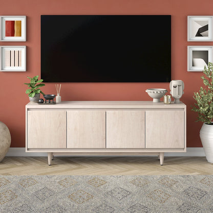 Duran Rectangular TV Stand for TV's up to 75" in Alder White