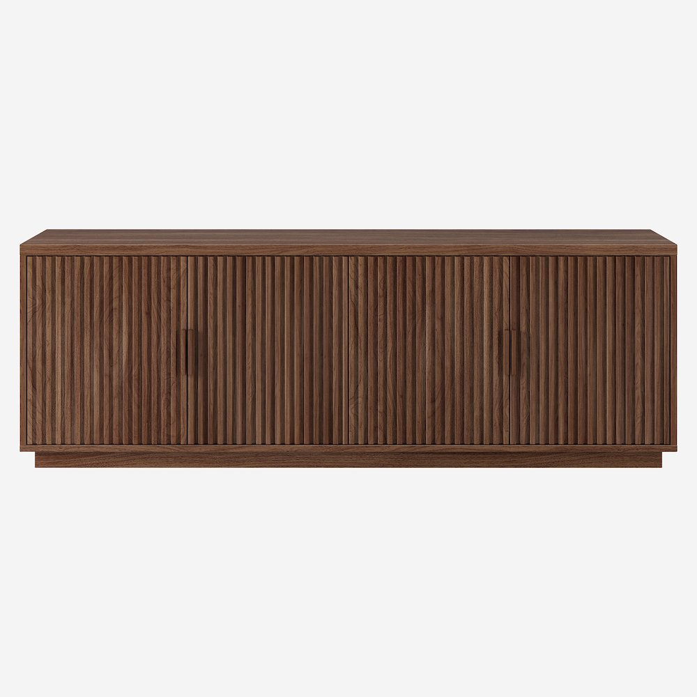 Mero Rectangular TV Stand for TV's up to 75" in Satin Walnut