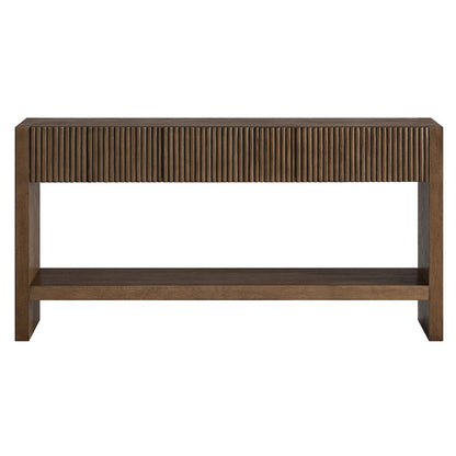 Henn&Hart 60" Rectangular Fluted Console Table, Ribbed Entryway Table, Sofa