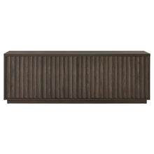 Bourne Rectangular Fluted TV Stand for TV's up to 75" in Brown Oak