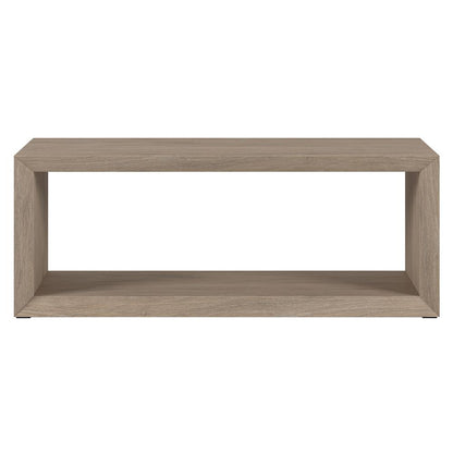Osmond 48" Wide Rectangular Coffee Table in Antiqued Gray Oak