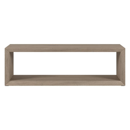 Osmond 58" Wide Rectangular Coffee Table in Antiqued Gray Oak