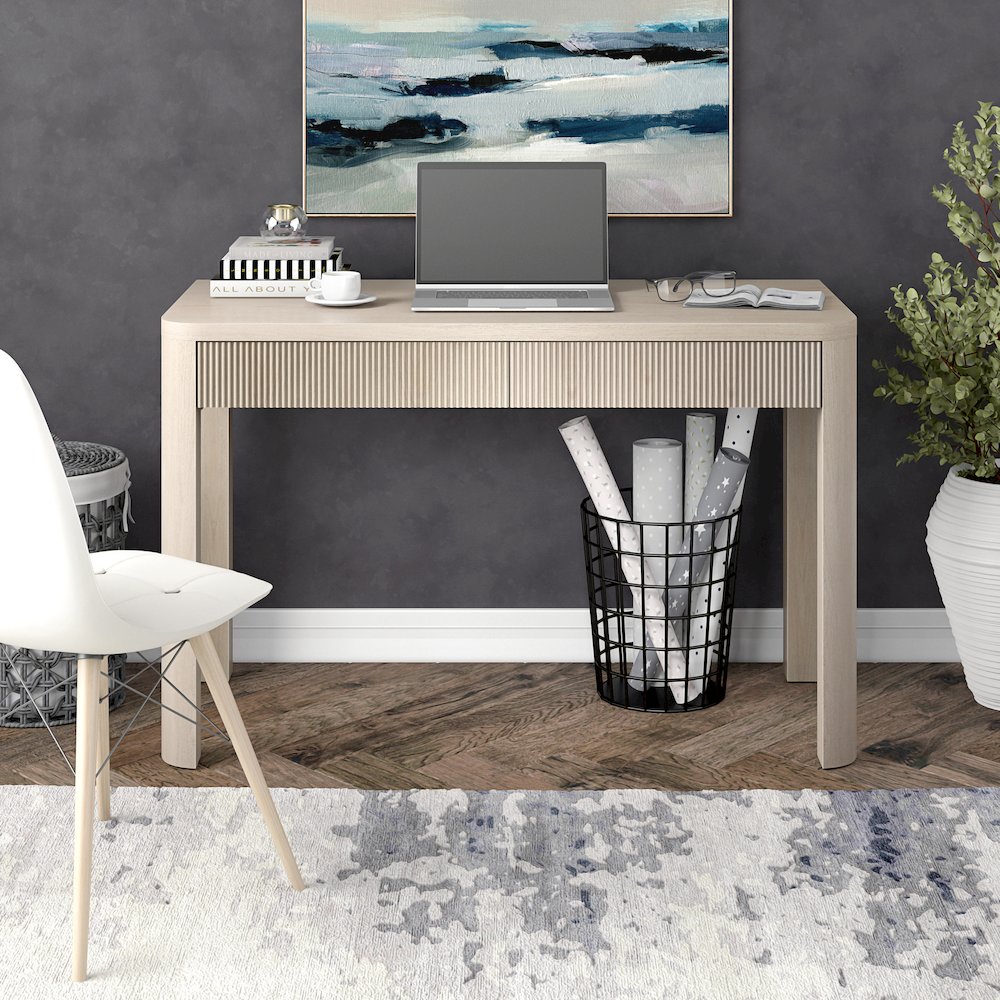 Mendoza 48'' Wide Rectangular Desk in Alder White