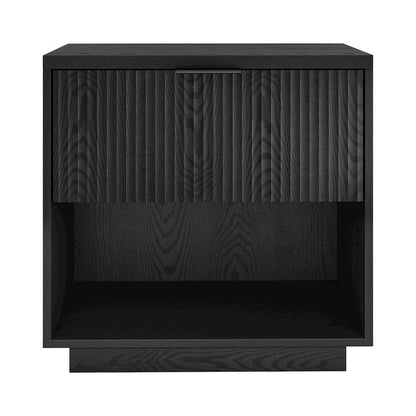 Karten 24" Wide Rectangular Nightstand in Black Grain