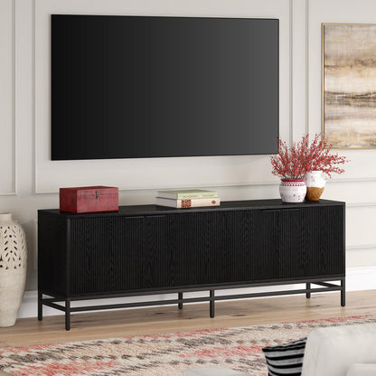 Montello Rectangular TV Stand for TV's up to 78" in Black Grain