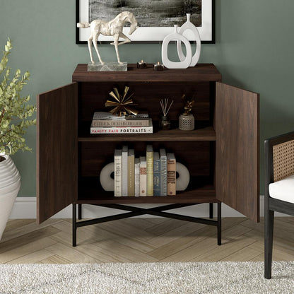 Brighton 28" Wide Rectangular Accent Cabinet in Alder Brown