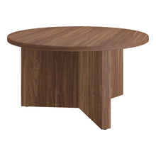 Anders 32" Wide Round Coffee Table in Satin Walnut