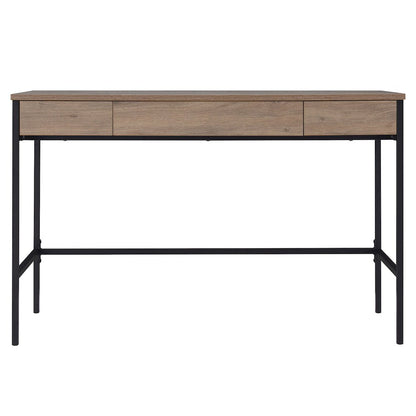 48" Computer Desk Writing Table with 3 Storage Drawers, Weathered Gray