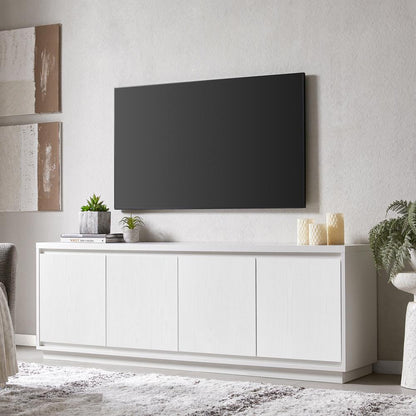 Presque Rectangular TV Stand for TV's up to 80" in White