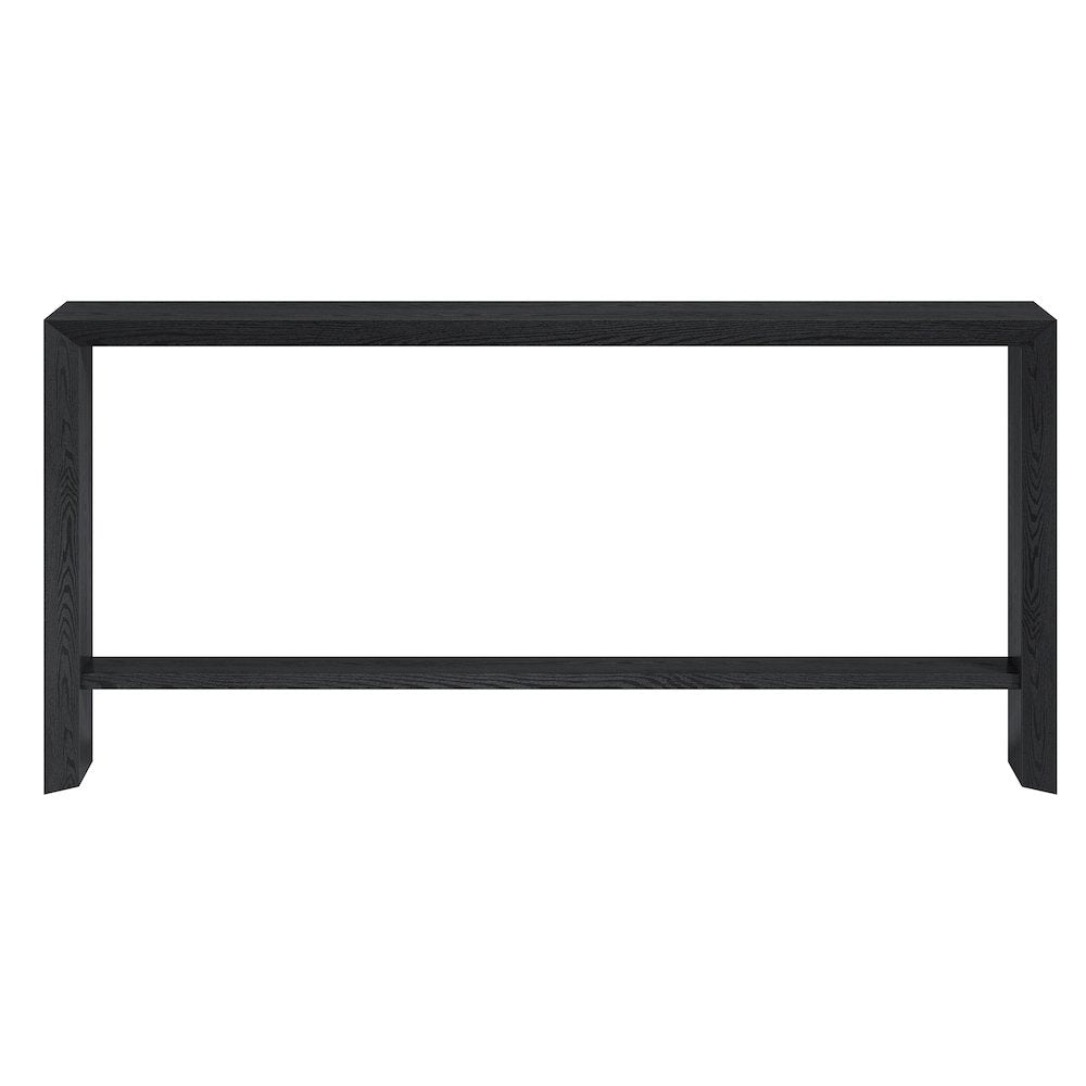 Osman 64" Wide Rectangular Console Table in Black Grain