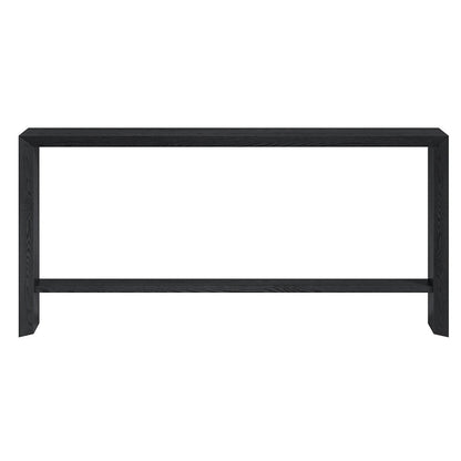 Osman 64" Wide Rectangular Console Table in Black Grain