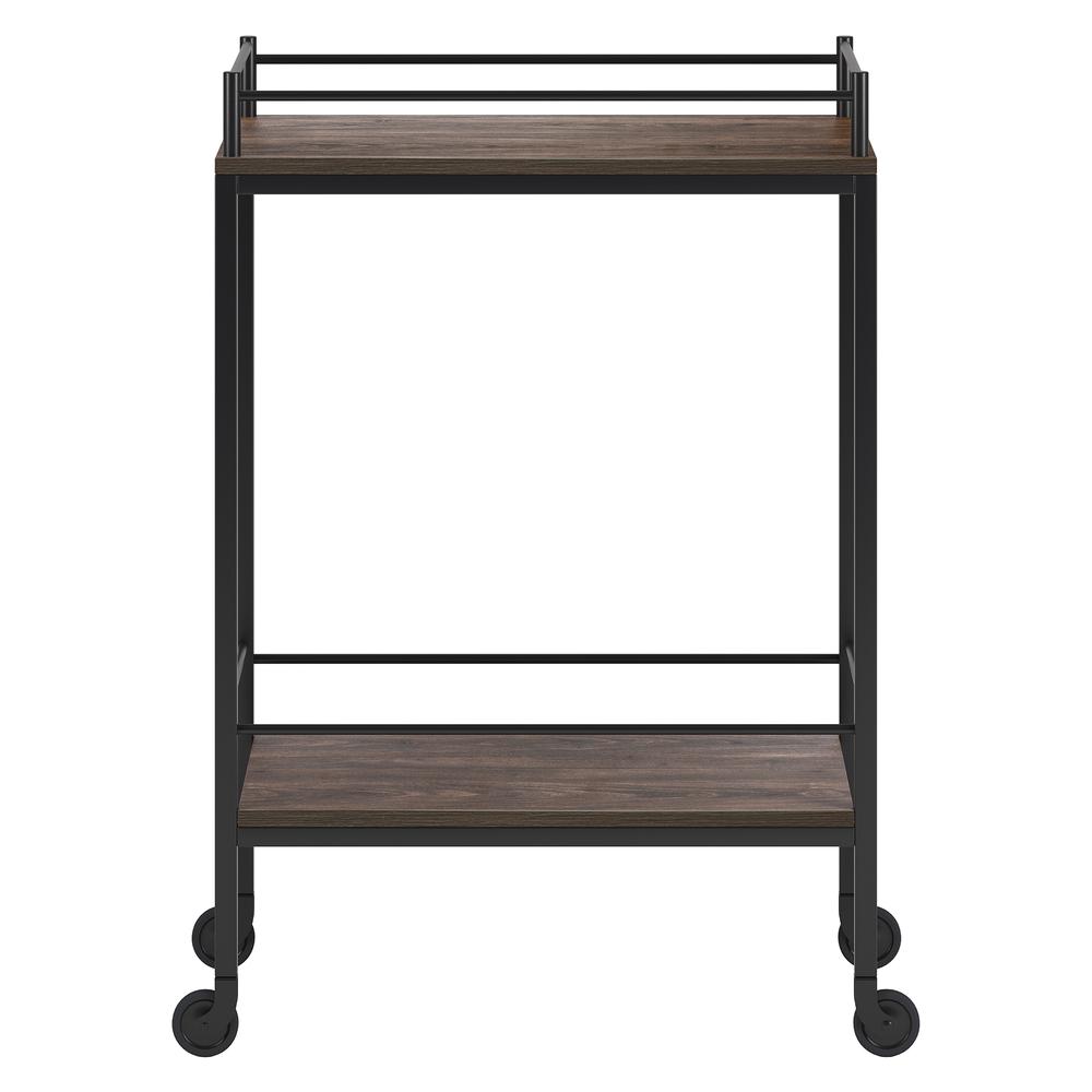 Barnes 23.5'' Wide Rectangular Bar Cart in Alder Brown