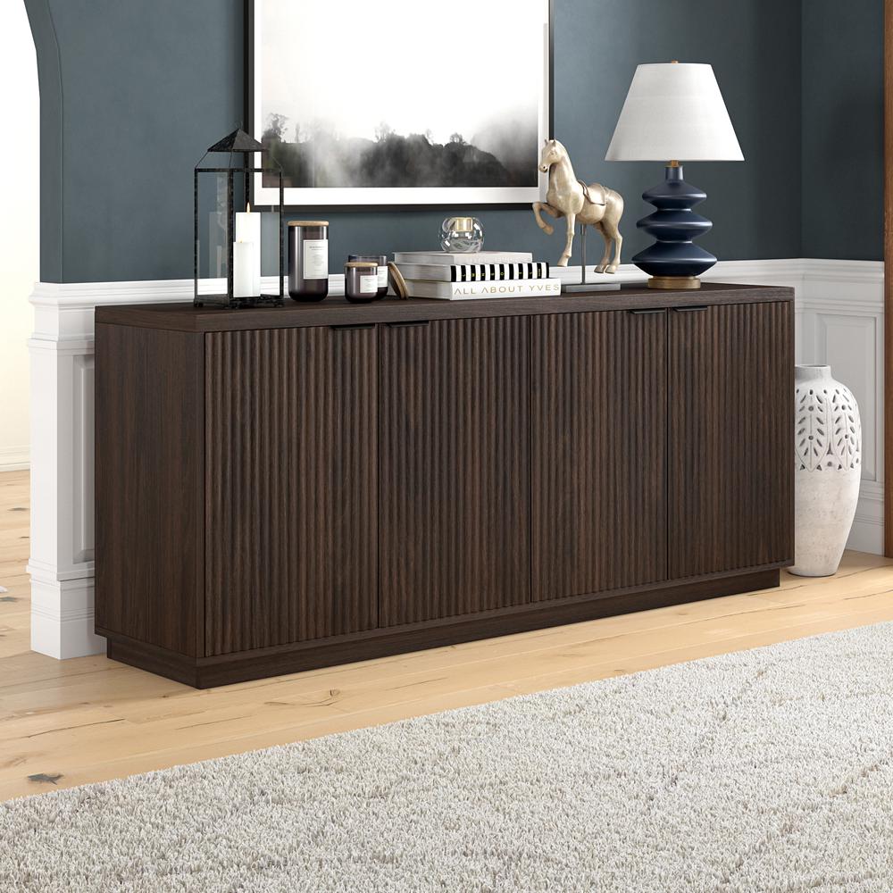 Mansfield 68" Wide Rectangular Buffet Table in Alder Brown
