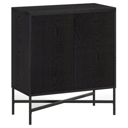 Henn&Hart 28" Fluted Accent Cabinet, Ribbed Modern Sideboard Buffet Cabinet