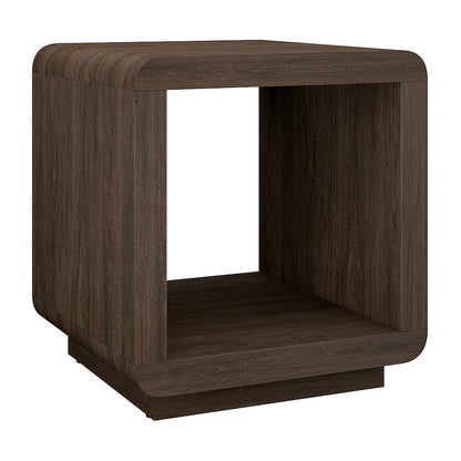 Henn&Hart 20" Modern Square End Table, Side Table, Nightstand with Plinth Base