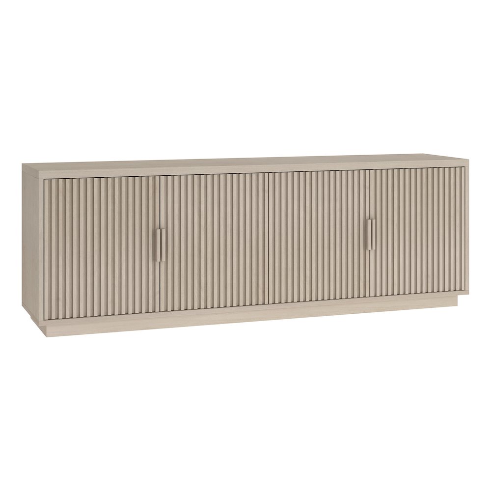 Mero Rectangular TV Stand for TV's up to 75" in Alder White