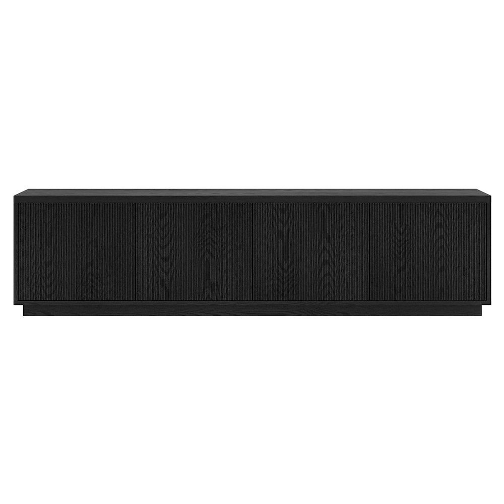 Hanson Rectangular TV Stand for TV's up to 85" in Black Grain