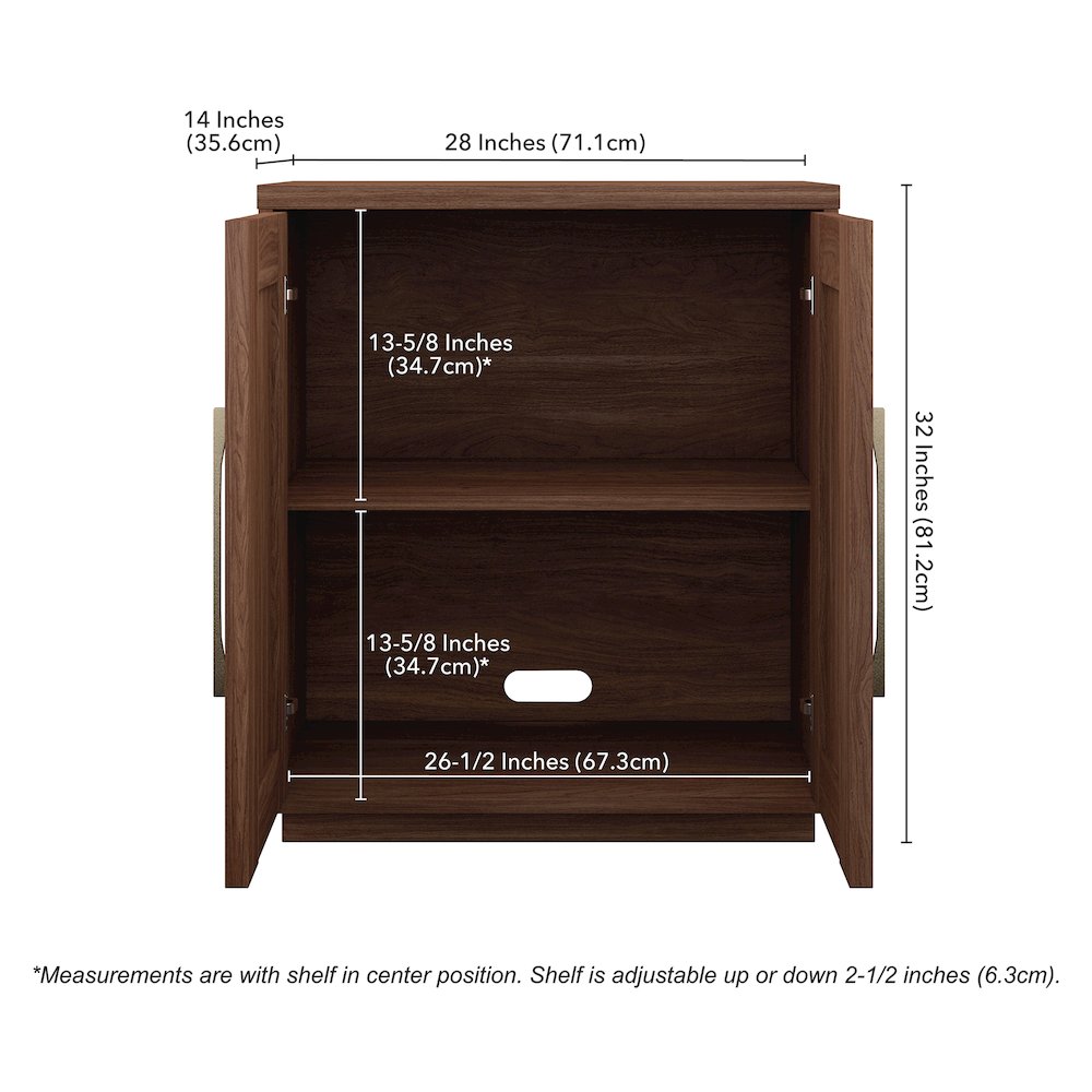 Henn&Hart 28'' Rectangular Accent Cabinet, Modern Sideboard Buffet Cabinet with