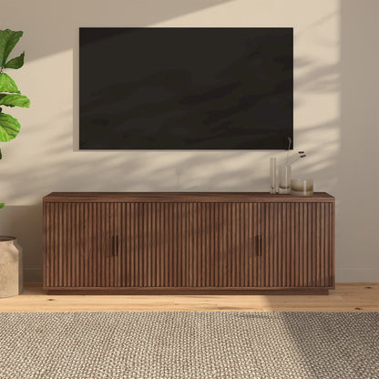 Mero Rectangular TV Stand for TV's up to 75" in Satin Walnut
