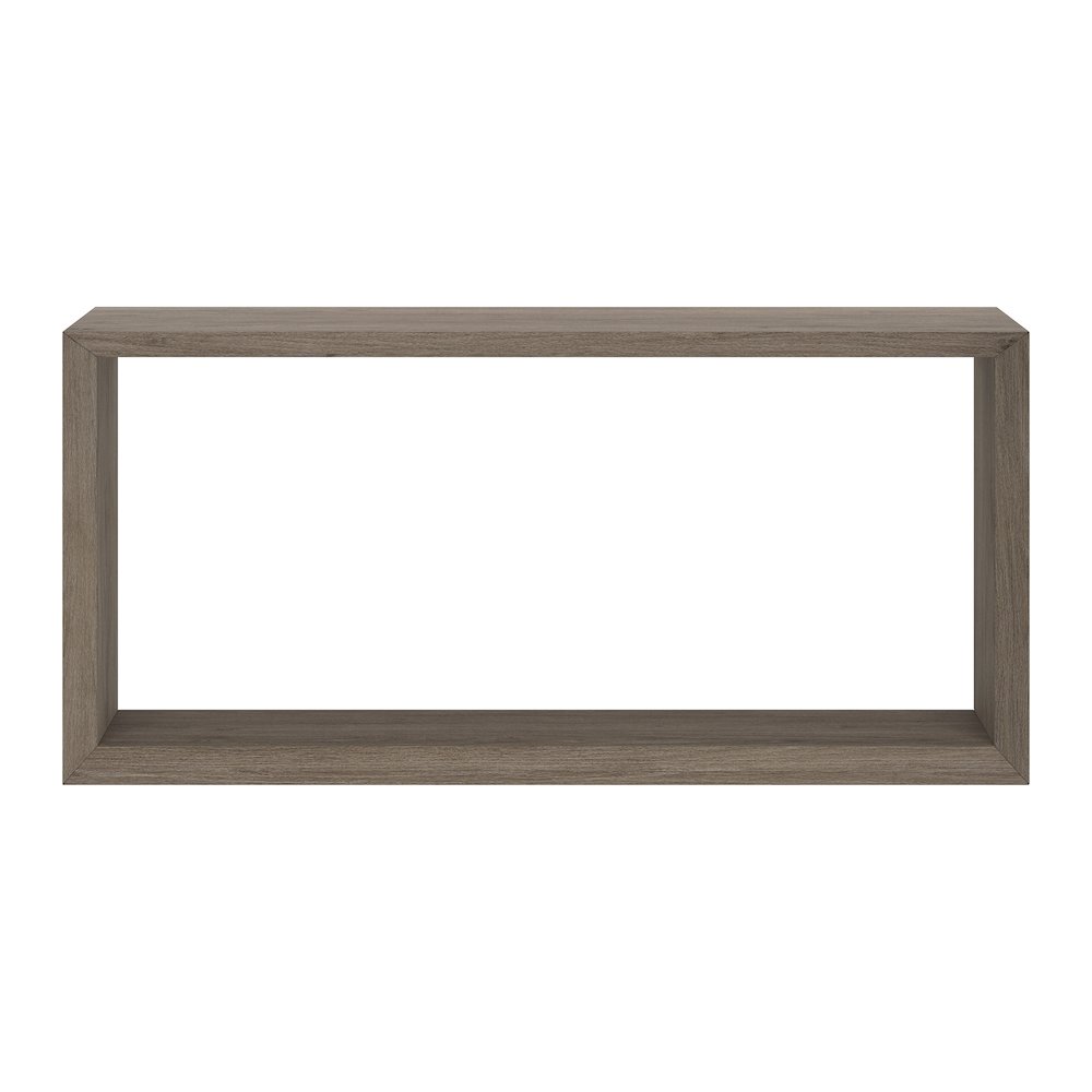 Osmond 64" Wide Rectangular Console Table in Antiqued Gray Oak