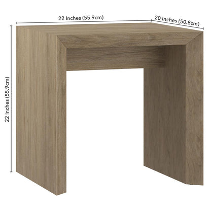 Oswin 22" Wide Rectangular Side Table in Antiqued Gray Oak