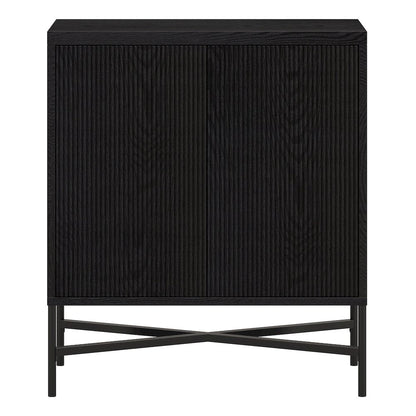 Henn&Hart 28" Fluted Accent Cabinet, Ribbed Modern Sideboard Buffet Cabinet
