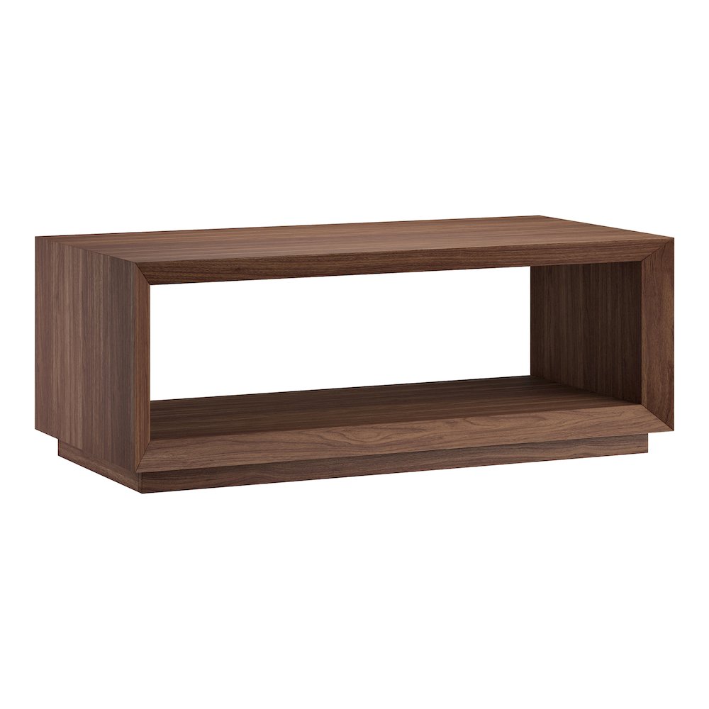 Tannen 48" Wide Rectangular Coffee Table in Satin Walnut