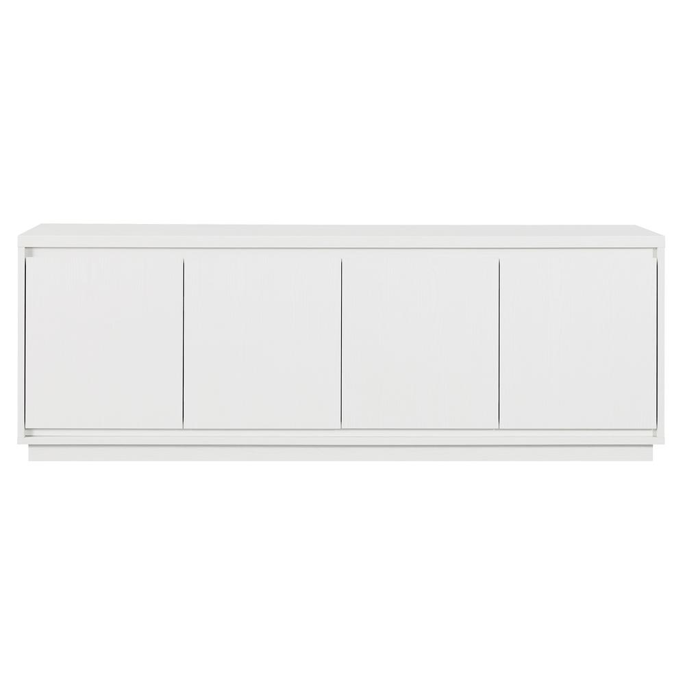 Presque Rectangular TV Stand for TV's up to 80" in White
