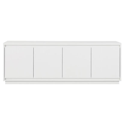 Presque Rectangular TV Stand for TV's up to 80" in White