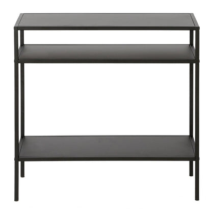Ricardo 24'' Wide Rectangular Side Table in Blackened Bronze