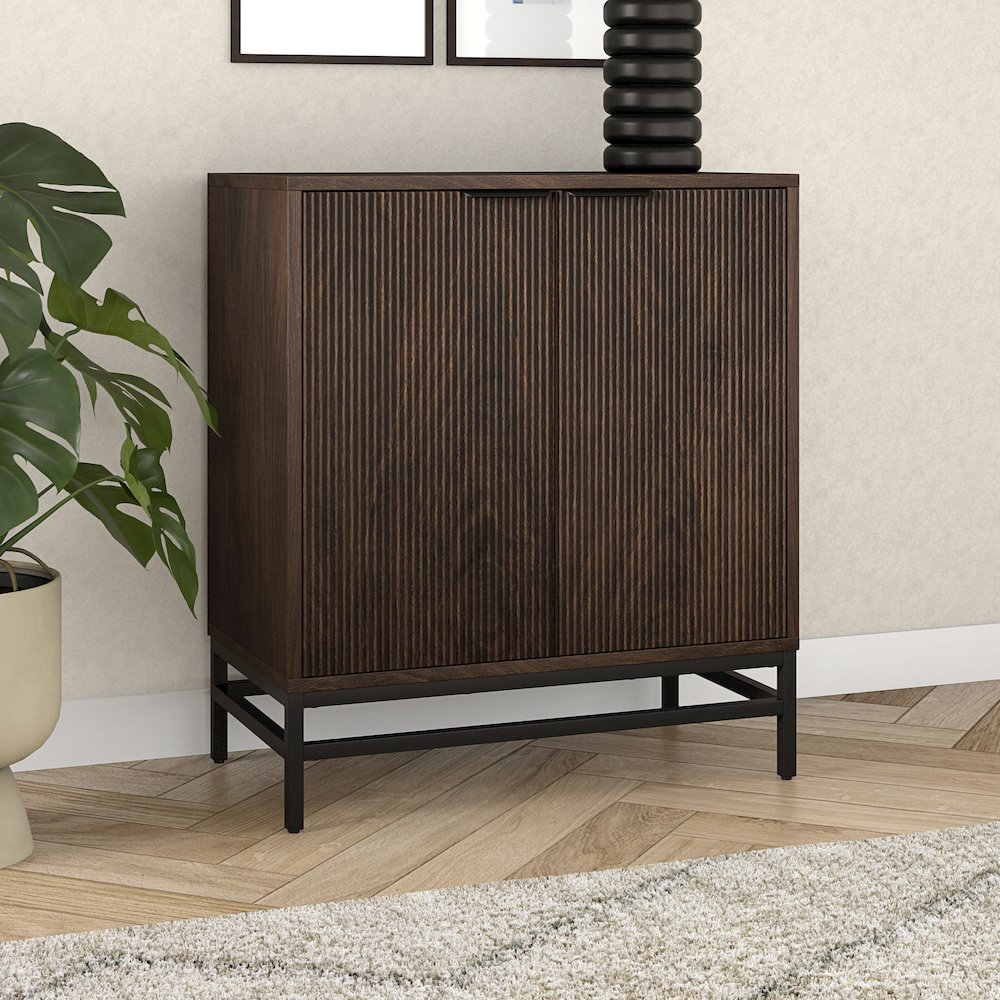Montello 28" Wide Rectangular Accent Cabinet in Alder Brown
