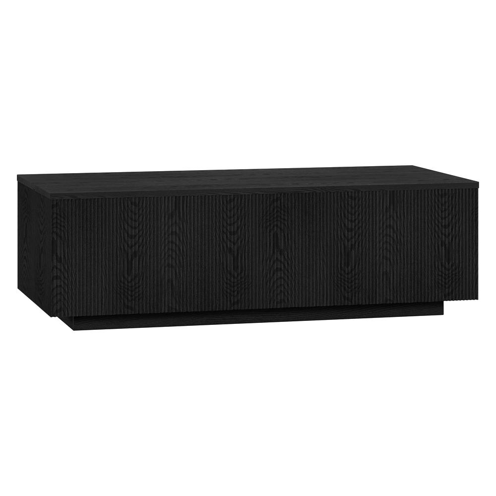 Reyes 48" Wide Rectangular Coffee Table in Black Grain