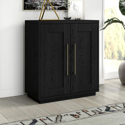 Tillman 28" Wide Rectangular Accent Cabinet in Black Grain