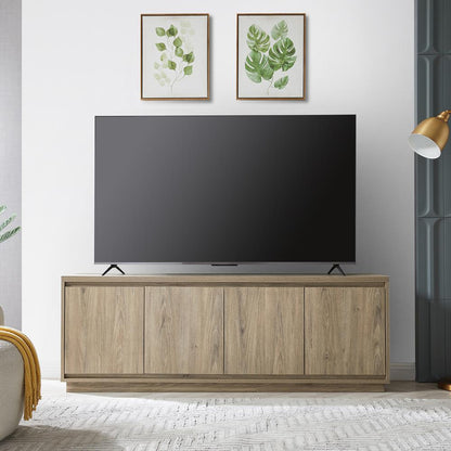 Presque Rectangular TV Stand for TV's up to 80" in Gray