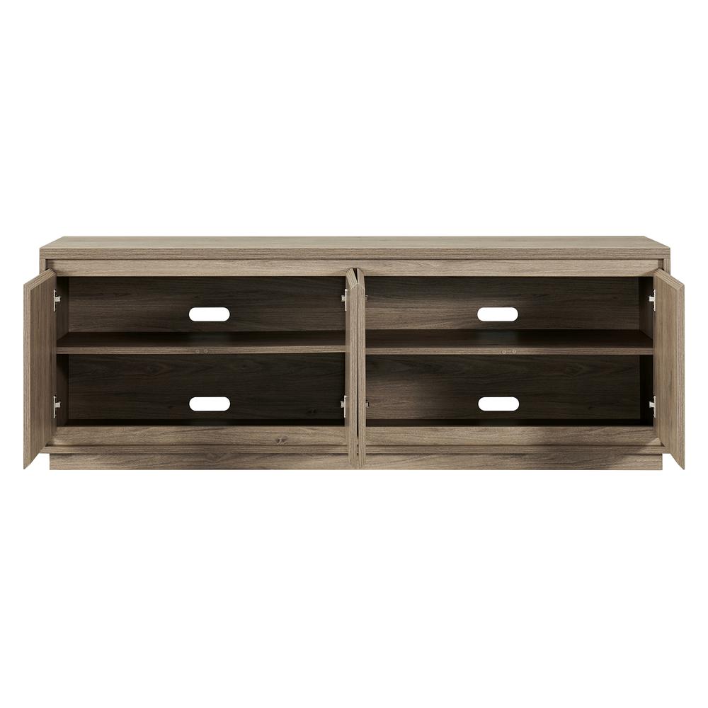 Presque Rectangular TV Stand for TV's up to 80" in Gray