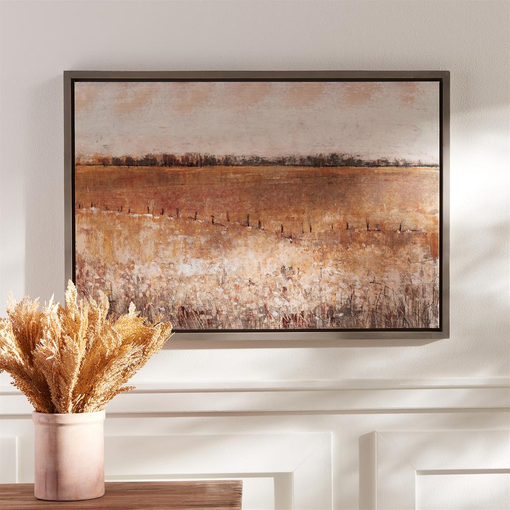 Landscape Print 34"L x 23.5"H Wood/Canvas