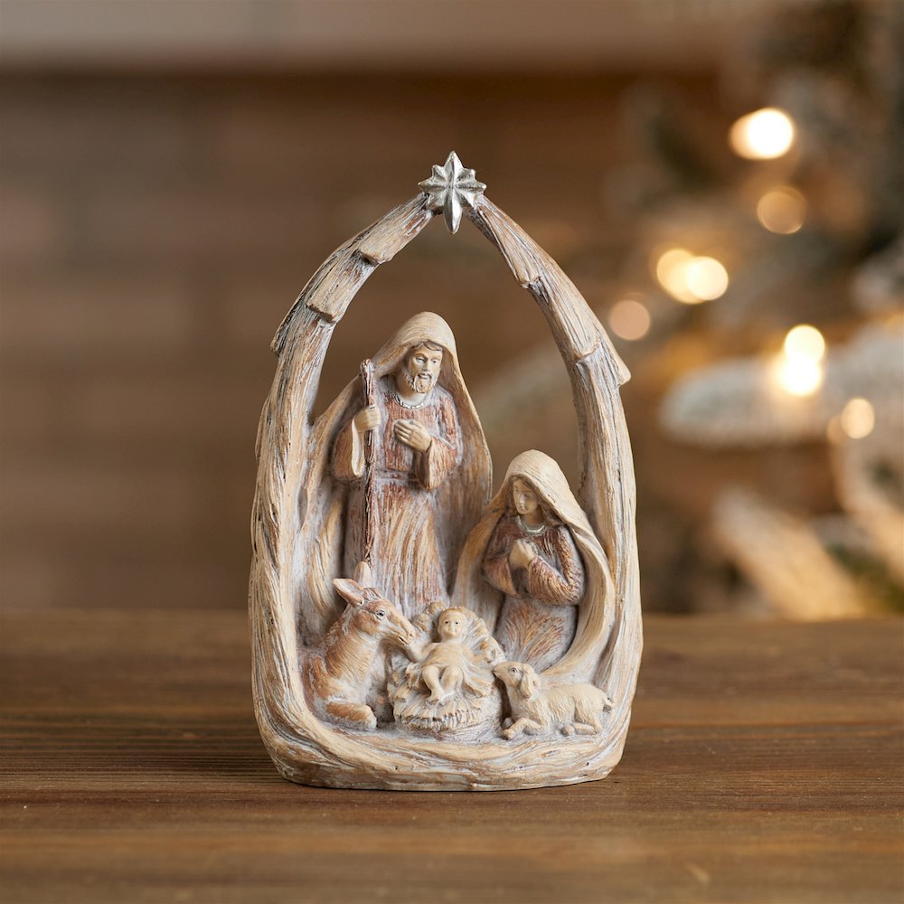 Holiday Nativity Scene Display 8"H