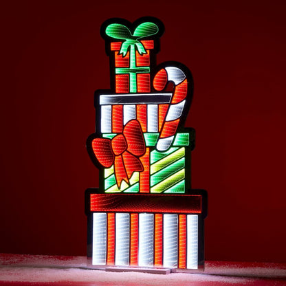 Package Stack and Candy Cane Ekkolight 47"H